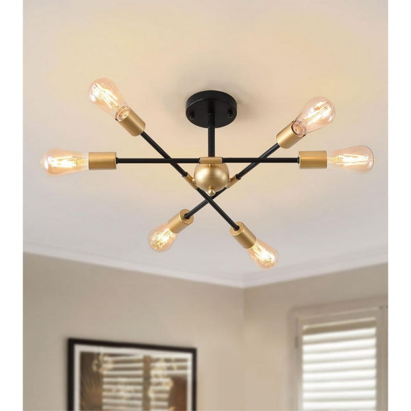 6-Light Modern Sputnik Chandelier