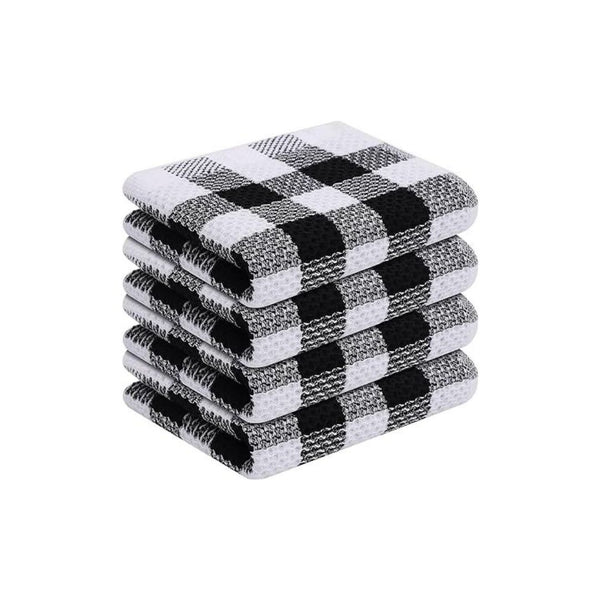 4-Pack 100% Cotton Buffalo Plaid Kitchen Towels
