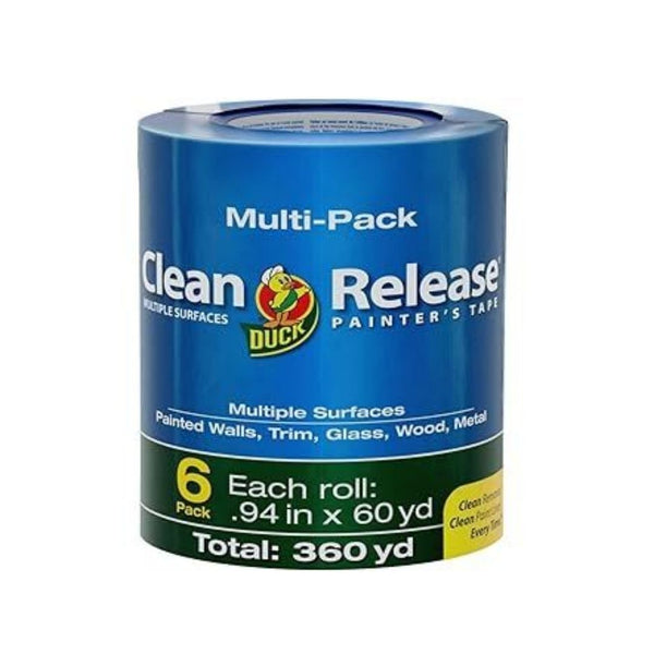 6 Rolls Of Duck Clean Release Blue Painter's Tape