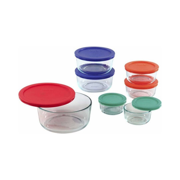 14-Pc Glass Food Storage Container Set with Lids