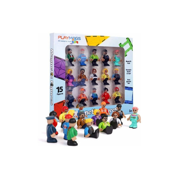 Playmags Magnetic Figures Community Set of 15 Pieces