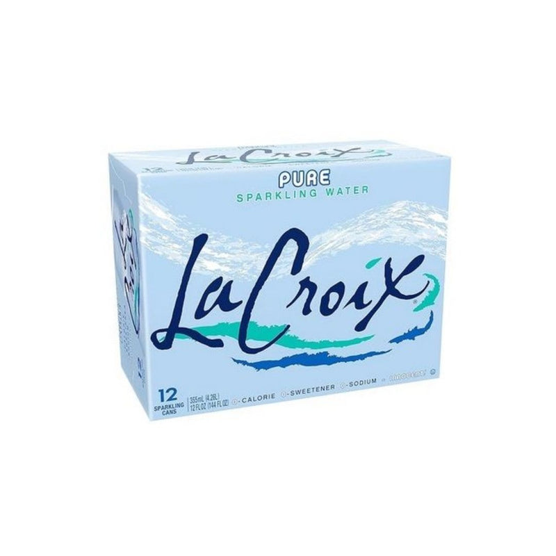 12 Cans of LaCroix Pure Sparkling Water