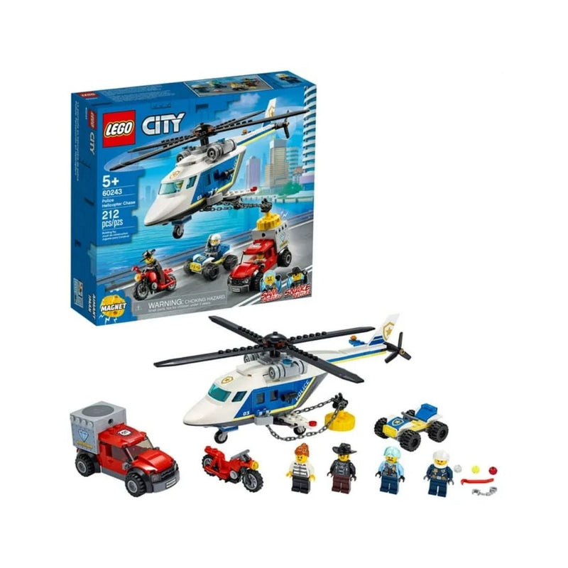 LEGO City Police Helicopter Chase Building Toy Set (212 Pieces ...