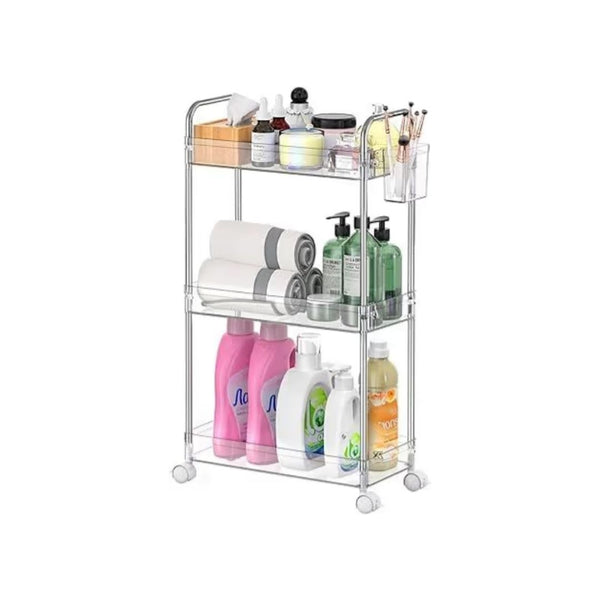 3 Tier Acrylic Utility Rolling Storage Cart