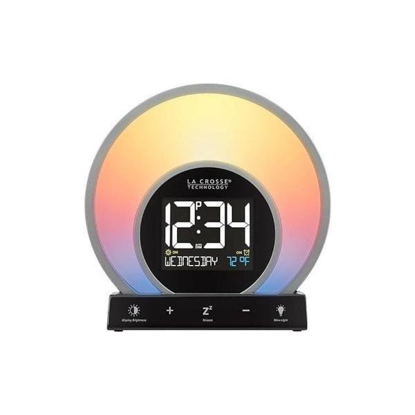La Crosse Sunrise & Sunset Light Digital Alarm Clock with USB Port