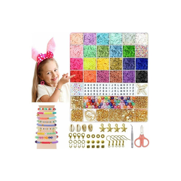 6,200 Pcs Clay Beads Bracelet Making Kit