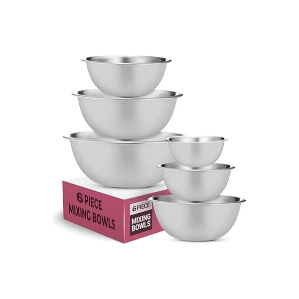 6 Pack Stainless Steel Nesting Bowls