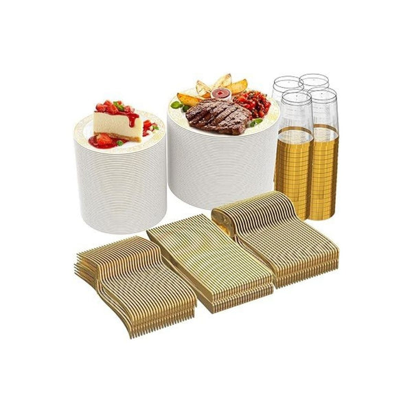 300-Pieces Disposable Dinnerware Set