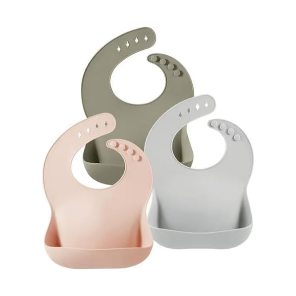 PandaEar 3 Pack Silicone Bibs