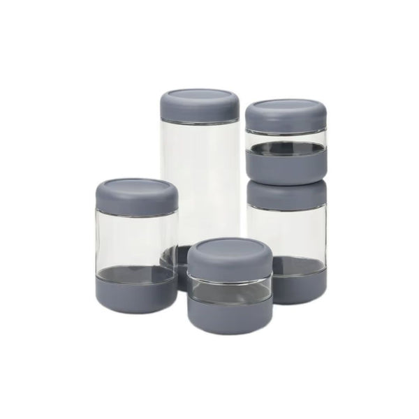 5-Piece Anchor Hocking Clear Glass Canister Set