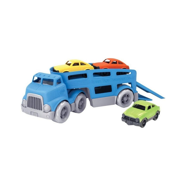 4-Piece Green Toys Car Carrier Set