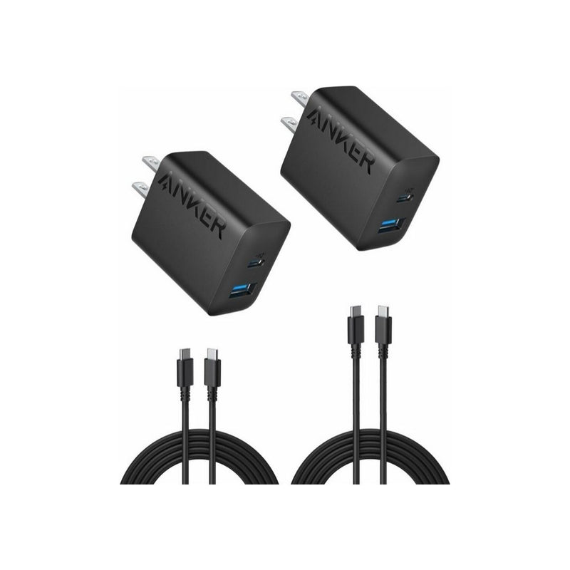 Anker 2-Pack 20W Dual Port USB Wall Chargers with 5ft Cables