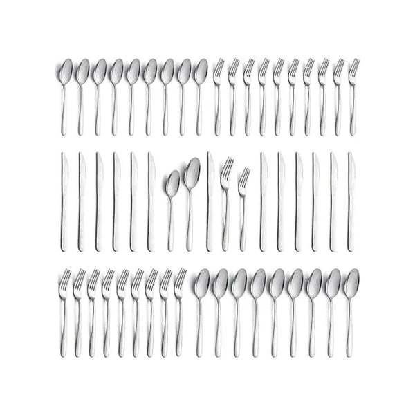 60 Piece Stainless Steel Silverware Set for 12