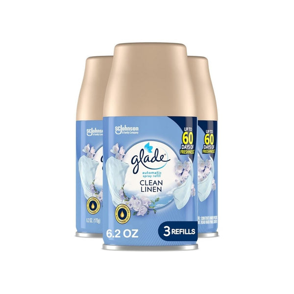 3 Count Glade Automatic Spray Air Freshener Refill, Clean Linen