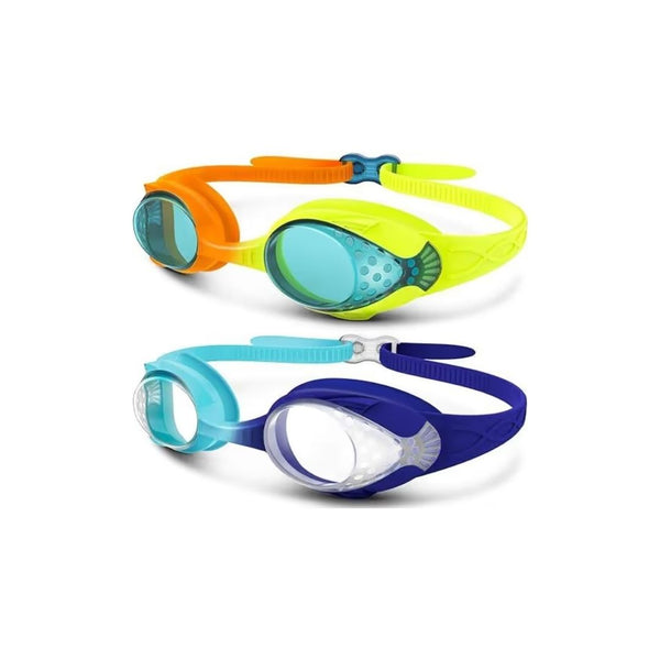 2 Pack OutdoorMaster Kids Swim Goggles (6 Color Combos)