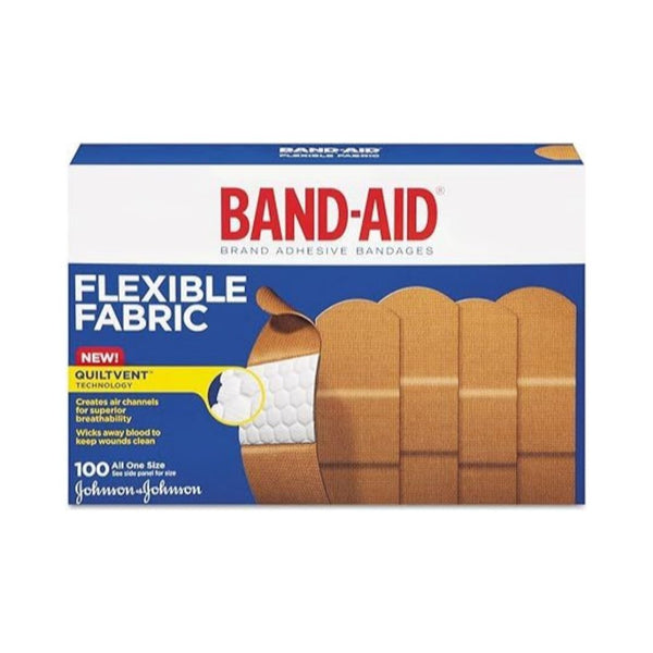 100-Count Band-Aid Brand Flexible Fabric Adhesive Bandages