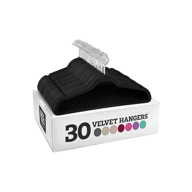 30 Pack Velvet Hangers