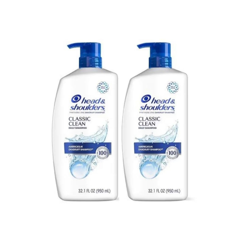 2 Bottles of Head & Shoulders Classic Clean Dandruff Shampoo