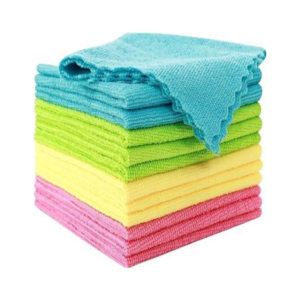 12-Pack Microfiber Cleaning Cloths, 12"X12"
