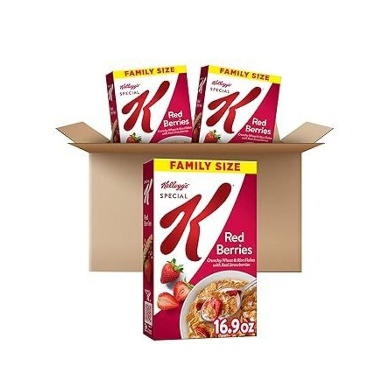 3 Family Size Boxes of Kellogg’s Special K Breakfast Cereal, Made with Real Strawberries