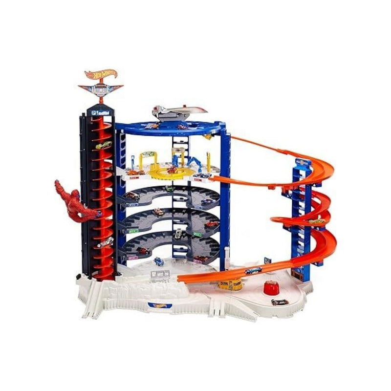 Hot Wheels Super Ultimate Garage Track Set with 4 Cars