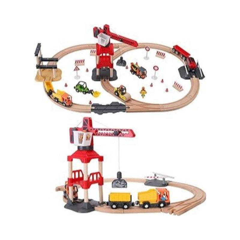 70pc Wooden Train Tracks Set