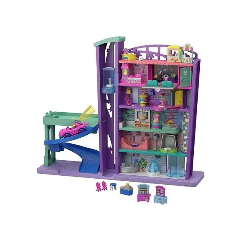 Pollyville Mega Mall Playset with Micro Dolls & Accessories