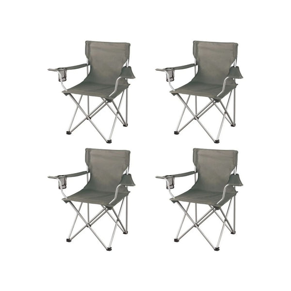 Set of 4 Ozark Trail Classic Folding Camp Chairs with Mesh Cup Holder