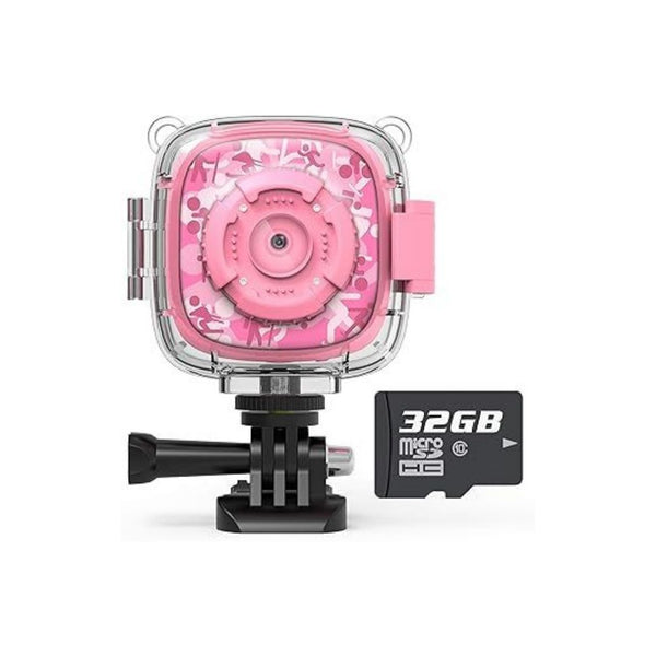 1080P Kids Action Waterproof Camera with 32GB SD Card