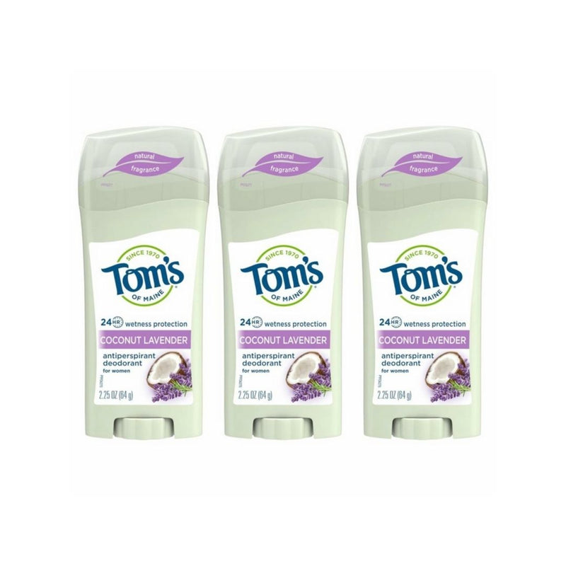 3-Pack Tom’s of Maine Antiperspirant Deodorant for Women, Coconut Lavender