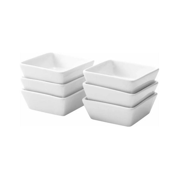 Set of 6 Bruntmor 4 Oz Square Ceramic Ramekins  Ramekins