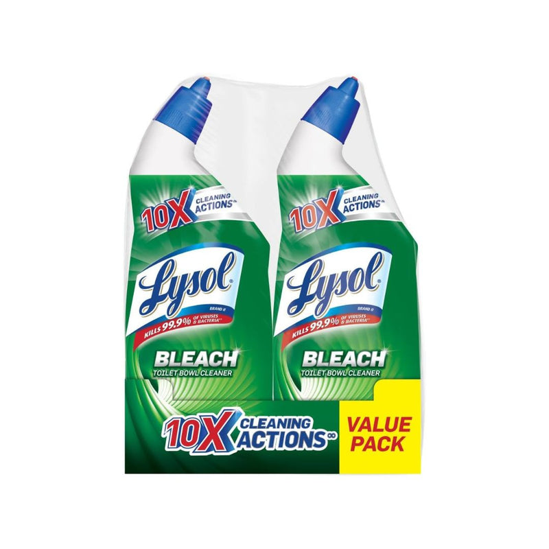 2 Bottles Of Lysol Bleach Toilet Bowl Cleaner Gel