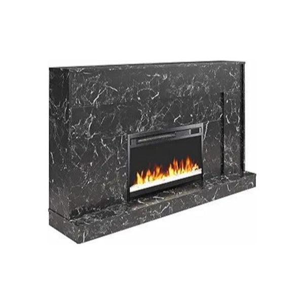 Cosmopolitan Liberty Black Marble Mantel Fireplace
