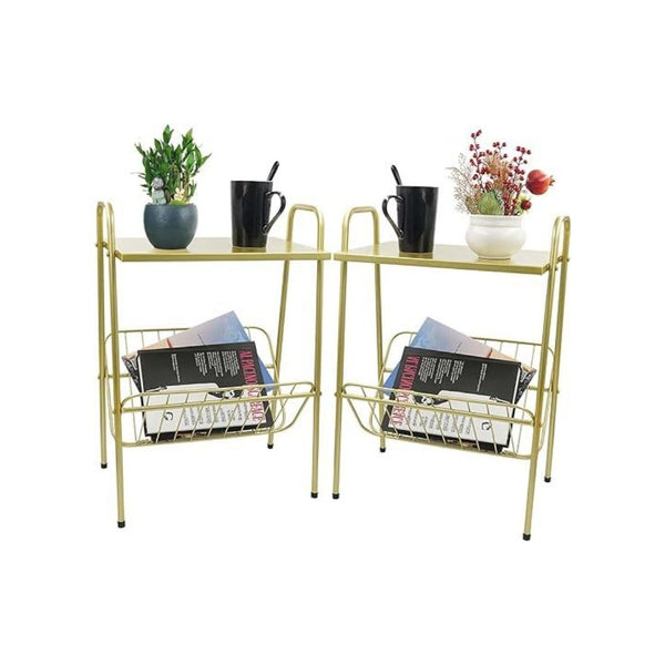 Set of 2 Gold End Table