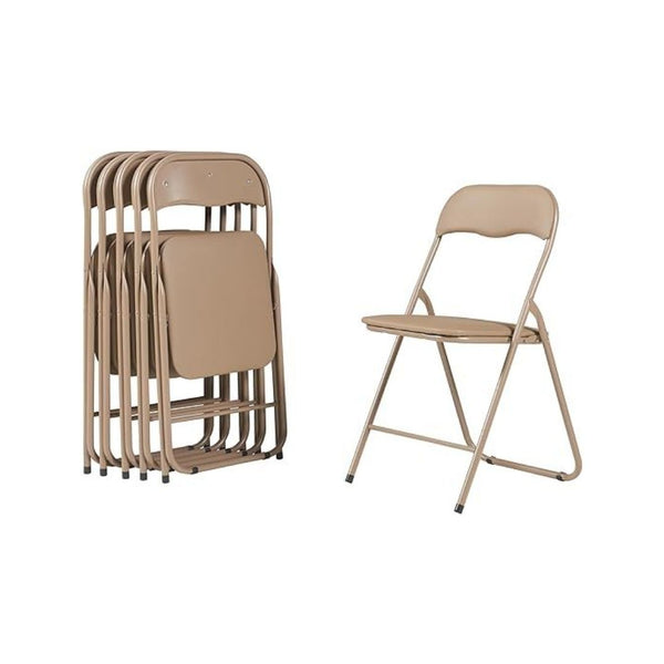 6 Pack Folding Chairs with Padded Cushion and Back