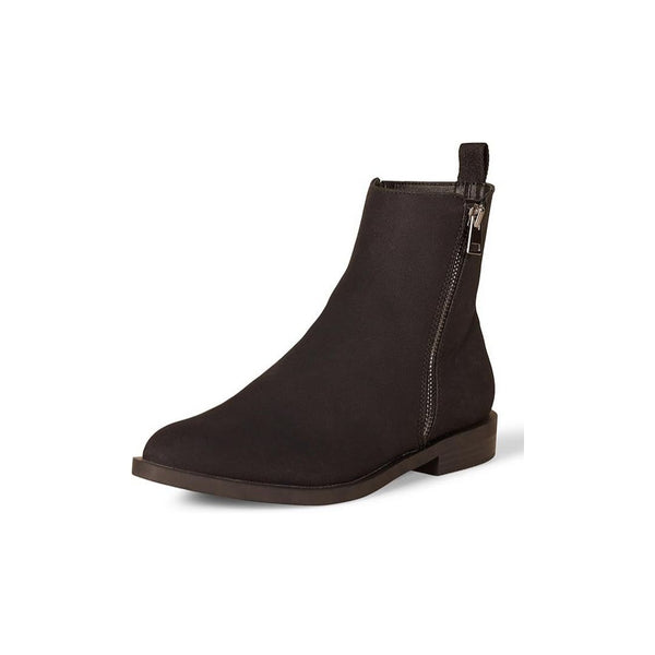 Amazon Essentials Women’s Exterior Zip Flat Ankle Boots (2 Colors)