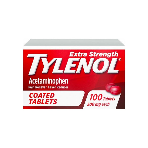 100-Ct Tylenol Extra Strength Pain Relief Coated Tablets for Adults, 500mg