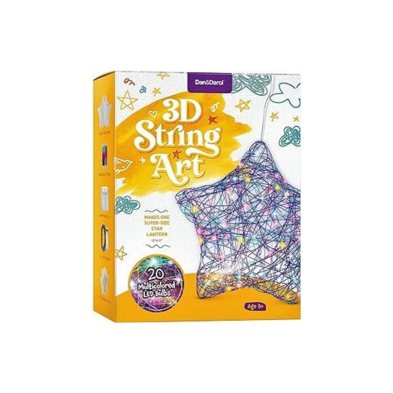 3D Light Up String Art Kit for Kids - Star Lantern with 20 LED