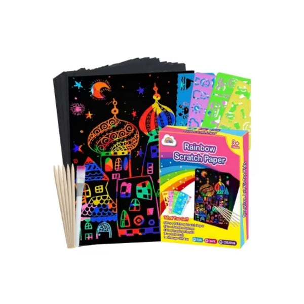 60 Pcs Scratch Paper Art Set