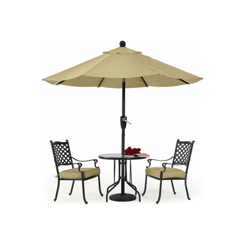 9FT Patio Umbrella with Push Button Tilt and Crank