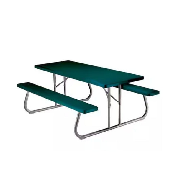 6 ft. Hunter Green Folding Picnic Table