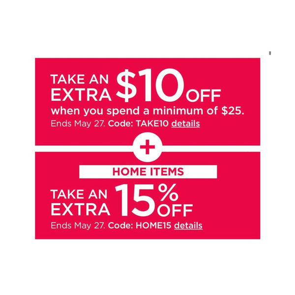 Kohls Memorial Day Sale: Extra $10 Off $25+ Order