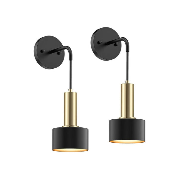 Set of 2 Battery Operated Wall Lamp Light
