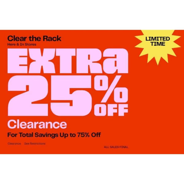 Up To 75% Off! Extra 25% Off Clearance From NordstromRack Clear The Rack Sale