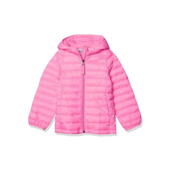 Girls' Lightweight Water-Resistant Packable Hooded Puffer Jacket