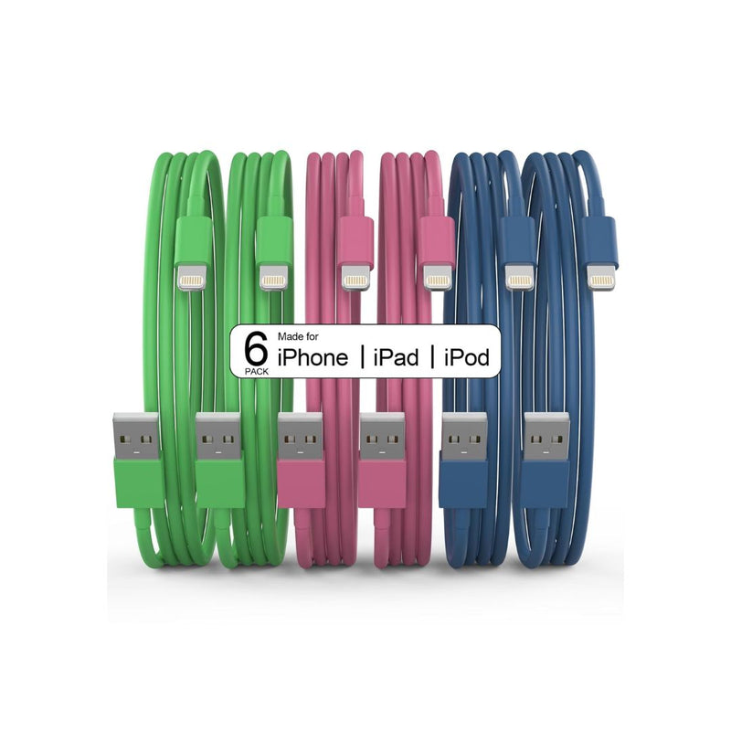 6 Pack iPhone Lightning Cables