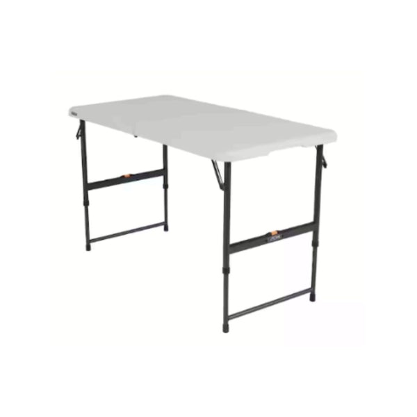 Cosco 6′ Foot Centerfold Folding Table or Lifetime 4′ Adjustable Height Fold-in-Half Resin Table