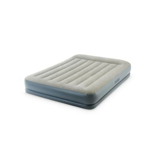 Intex Dura-Beam 12 inch Pillow Rest Mid-Rise Air Bed Mattress with Built-in Pump, Queen