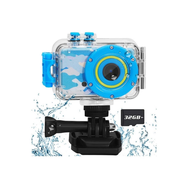 Kids Waterproof Camera with 32GB SD Card