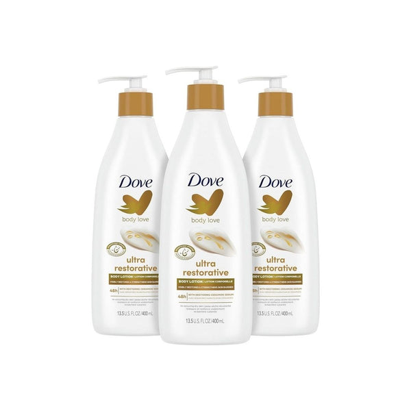Pack of 3 Dove Body Love Body Lotion Restoring Care